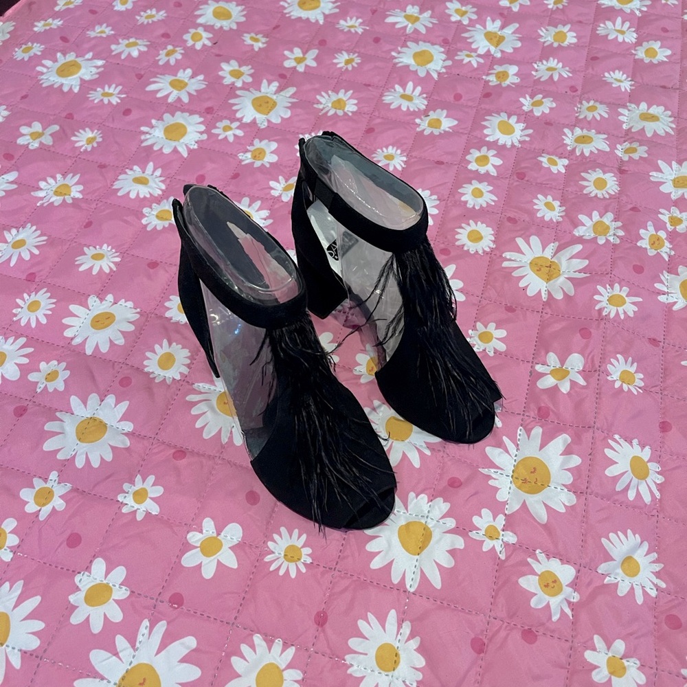 Franco Sarto Feather Heel Sandals